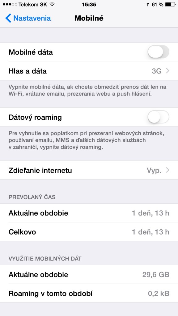 Vypni si mobilné dáta - svetapple.sk