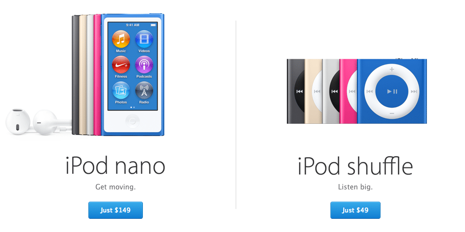 iPod Nano a iPod Shuffle - svetapple.sk