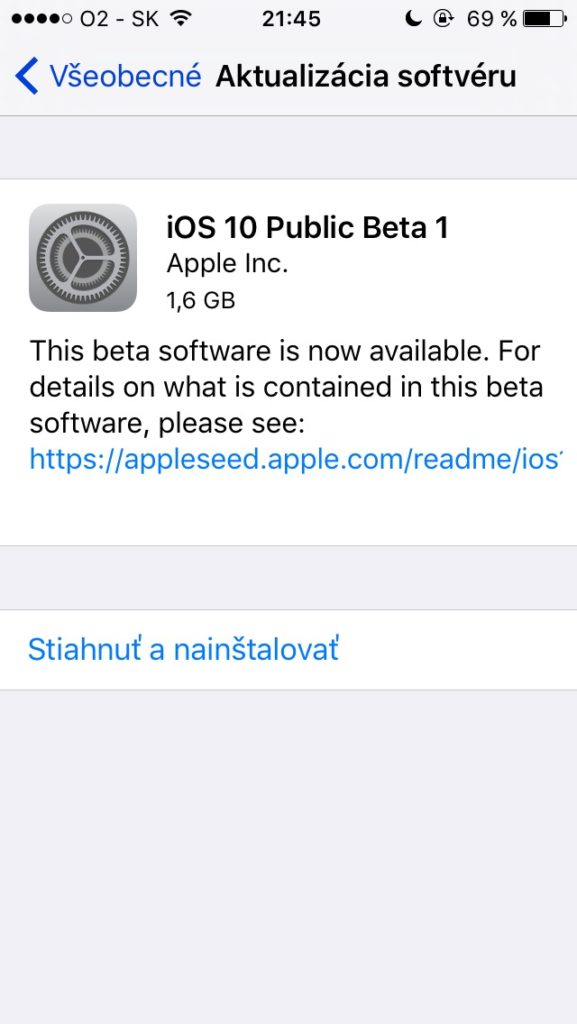 iOS 10 Public beta 1 - svetapple.sk