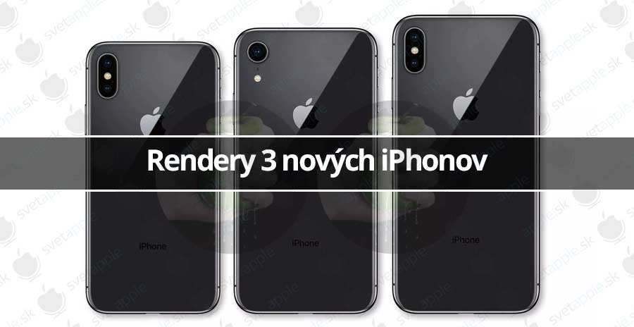 Rendery 3 nových iPhonov