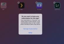 Upozornenie na predplatné pri odinštalovaní aplikácie. Konečne v iOS 13. - svetapple.sk