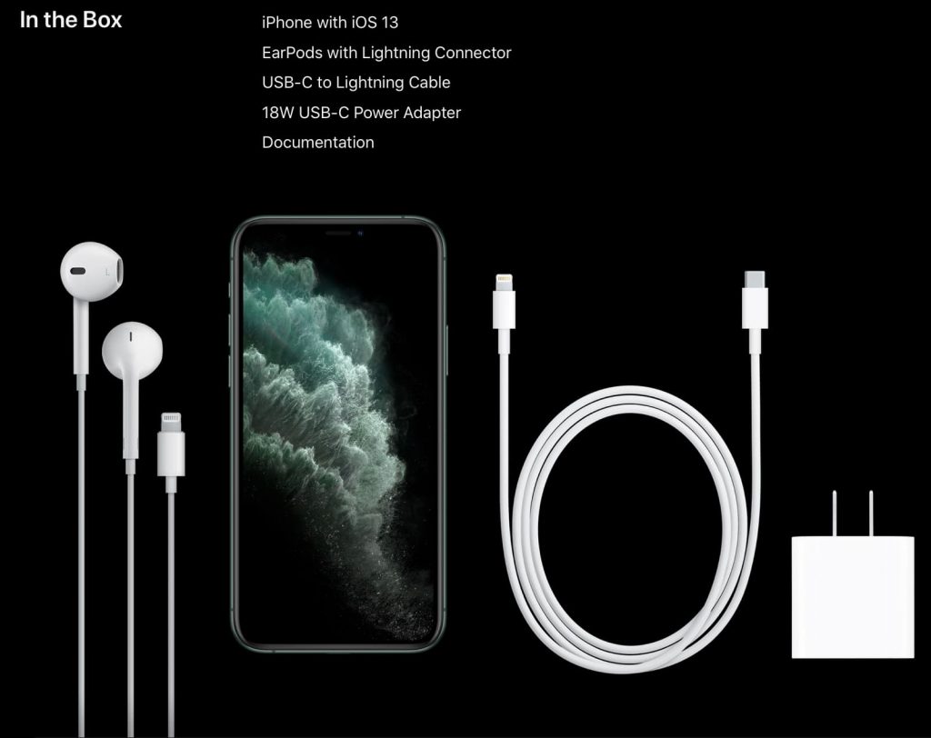 iPhone 11 Pro obsahuje v balení adaptér pre rýchlo-nabíjanie. - svetapple.sk