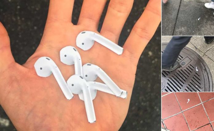 Chlapík lepil 3D samolepky AirPods na chodník. Pozrite sa koľko ľudí sa nachytalo. - svetapple.sk
