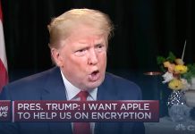 Donald Trump opäť komentuje spoločnosť Apple kvôli zabezpečeniu.