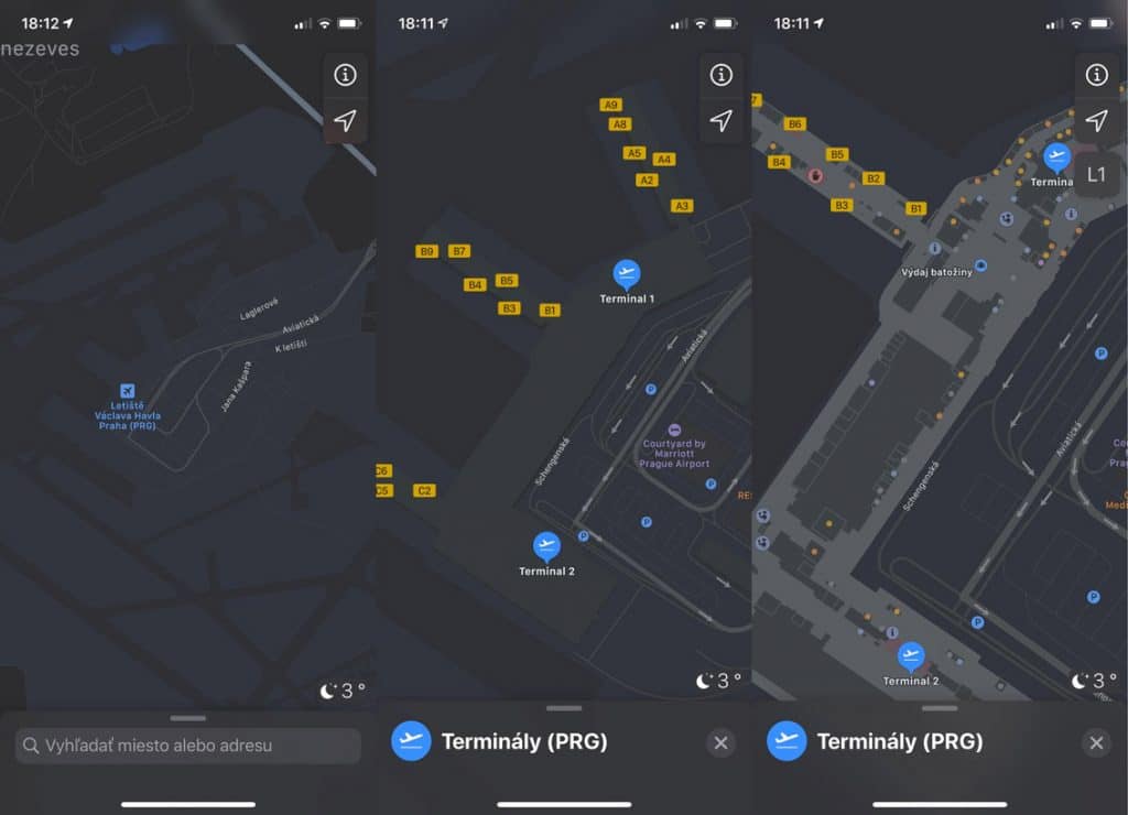 Pražské letisko Václava Havla si môžete pozrieť v Apple Maps aj zvnútra. 