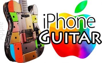 Chlapík vyrobil zo 107 iPhonov funkčnú gitaru. Je na predaj.