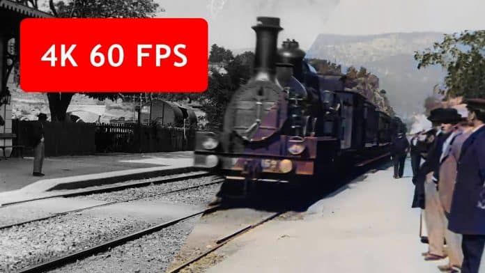 Príchod vlaku do La Ciotat v 4K farebný