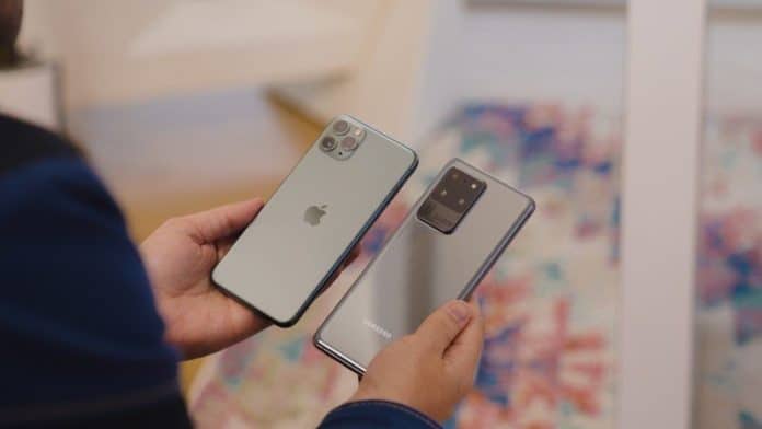 iPhone 11 Pro Max porazil Samsung Galaxy S20 Ultra v prvom kole rýchlostného testu. Potom pohorel.