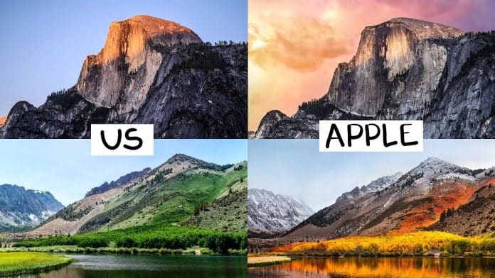 Skúšali napodobniť Apple. Odfotili všetky pozadia z macOS nanovo. Ako to dopadlo?