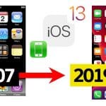 OD iOS 1 po iOS 13.