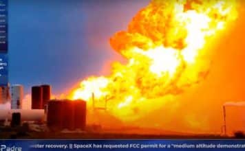 Raketa vesmírnej lode SpaceX vybuchla po skúške motorov. Vytvorila sa obrovská ohnivá guľa. Raketa SpaceX vybuchla po skúške motorov. Vytvorila sa obrovská ohnivá guľa.