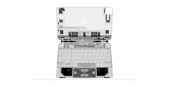 Takto vyzerá Magic Keyboard za 399€ pod rentgenom.