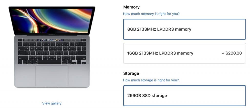 Apple extrémne zvýšilo cenu za RAM pri novom MacBooku Pro 13"! 