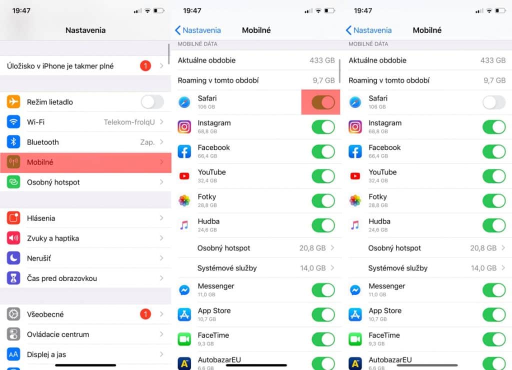 Návod: Ako na iPhone zakázať konkrétnej appke, aby využívala mobilní dáta? 