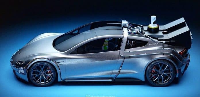 Takto vyzerá Tesla Roadster zrýchľujúca z 0-100 km/h za 1,1 sekundy.