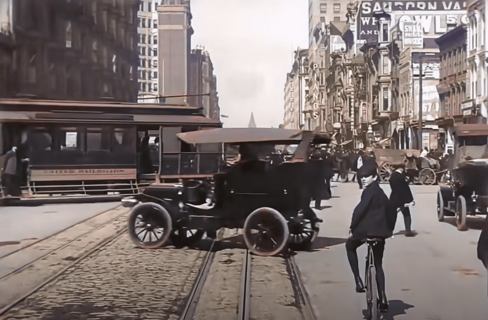 Toto je San Francisco v roku 1906. Video dostalo farby, 4K rozlíšenie a 60 fps!