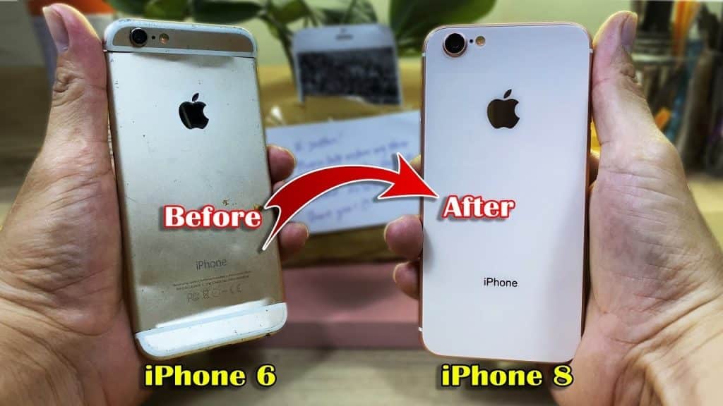 Chlapík prerobil rozbitý iPhone 6 na iPhone 8. Pozrite si postup a tiež výsledok.