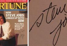 Steve Jobs a jeho podpis na časopise Fortune z roku 1989