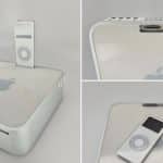 Toto je prototyp Macu mini s dokovacou stanicou z čias, keď ešte neexistoval iPhone. Macu mini s dokovacou stanicou pre iPod nano