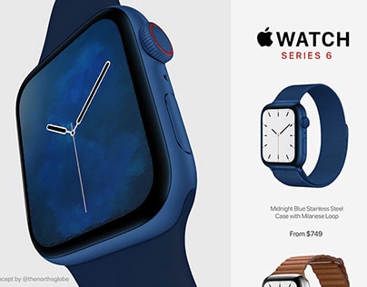 Modré Apple Watch Series 6