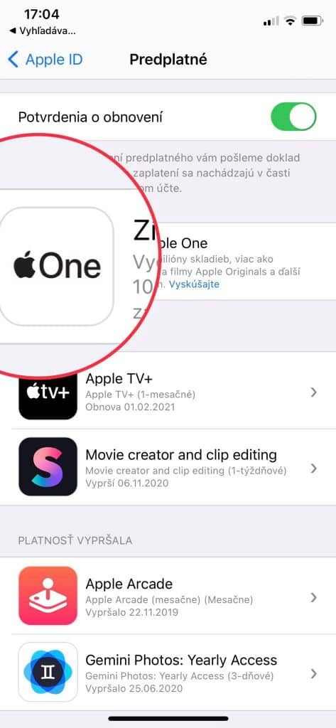 Ako aktivovať balíček Apple One? 