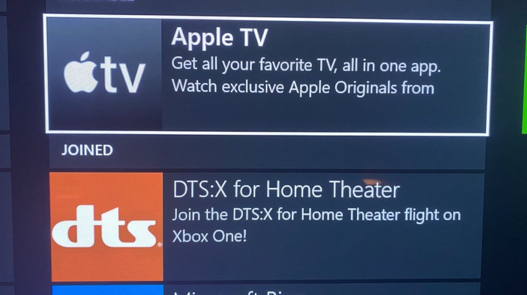 Apple TV a Xbox