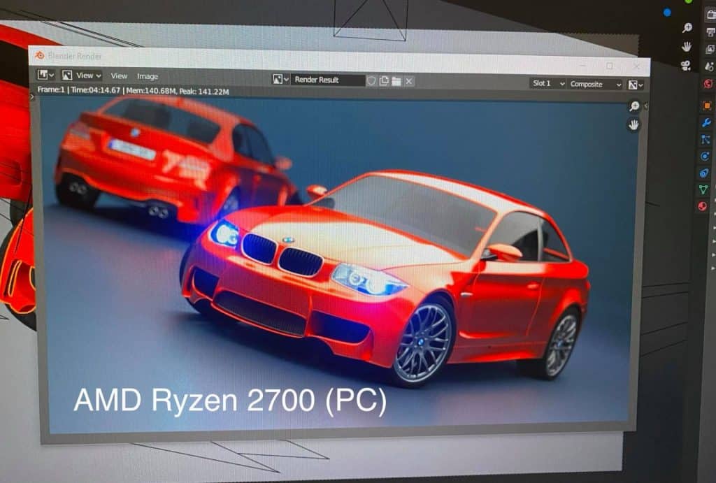 BMW Render Blender AMD Ryzen 2700