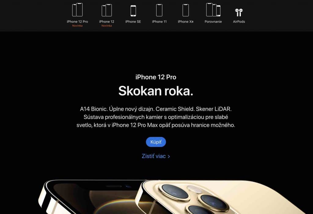 Aktualizované internetové stránky Apple.sk
