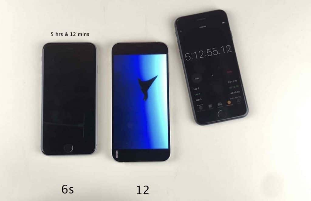 iPhone 6S vs iPhone 12 v teste výdrže batérie