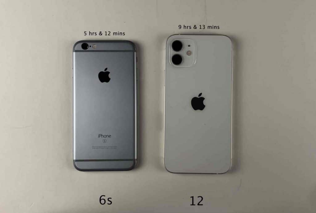iPhone 6S vs iPhone 12 v teste výdrže batérie