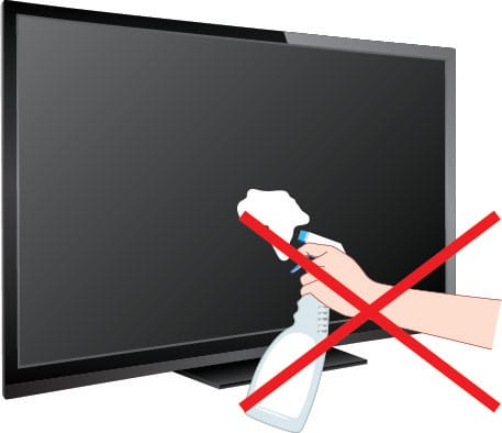 Čistenie monitora, displeja alebo TV