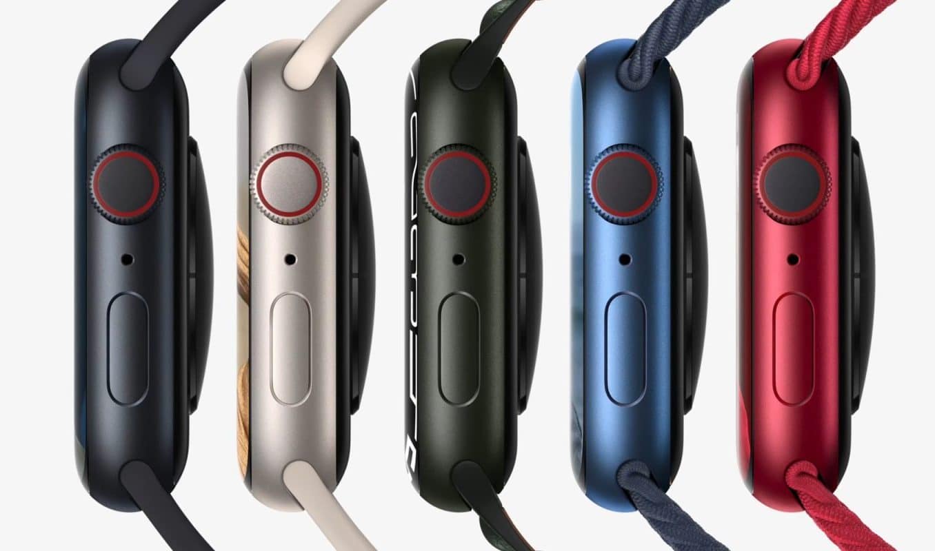 Apple Watch Series 7 v piatich dostupných farbách