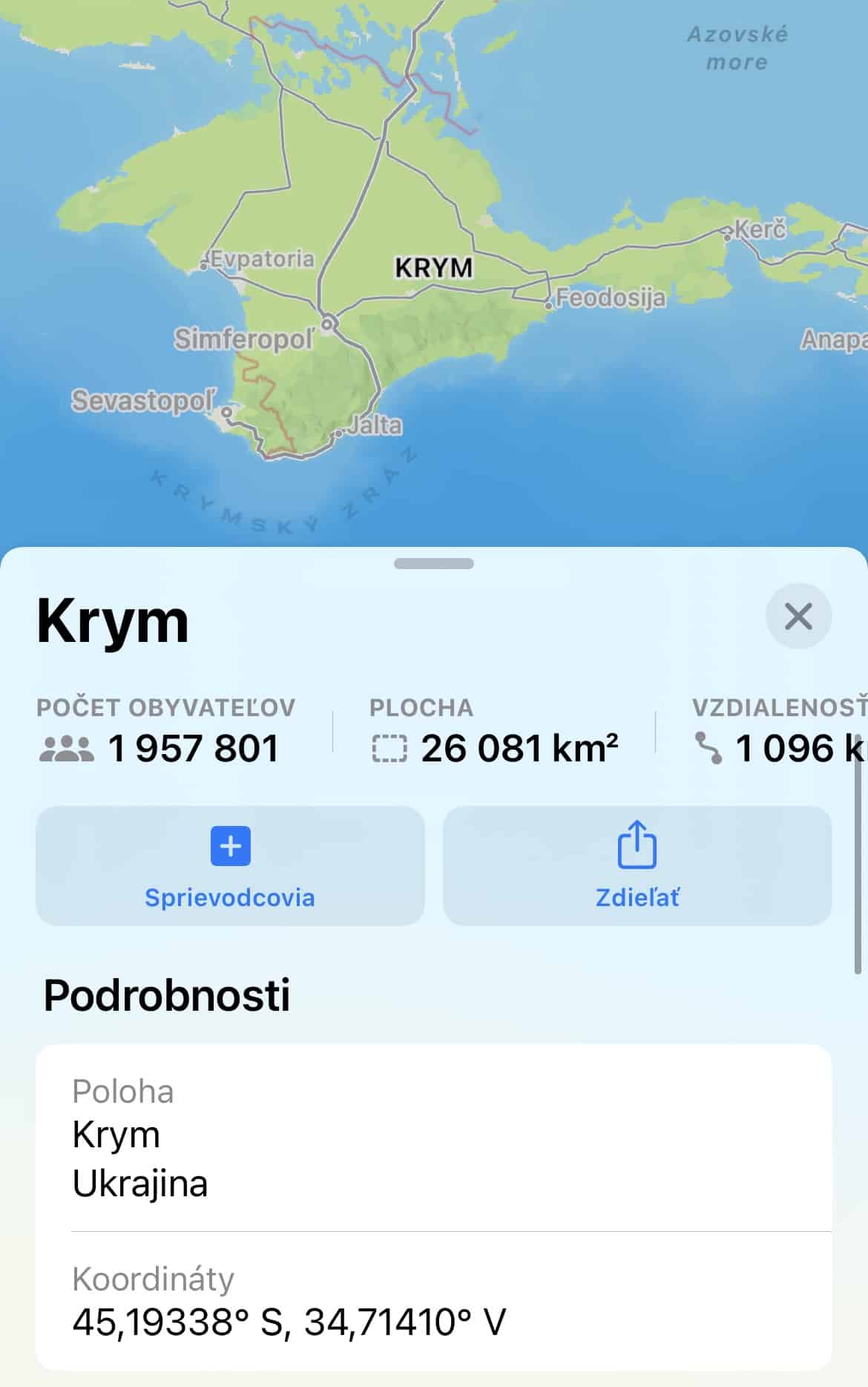 Apple Maps Krym