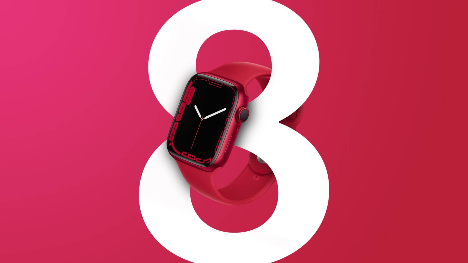 Apple Watch Series 8 v červenej farbe