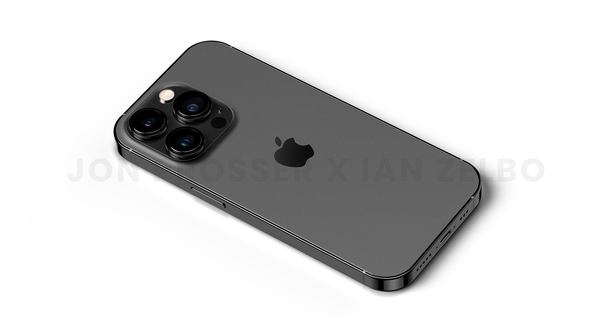 iPhone 14 Pro vo sivej / čiernej farbe záber zdola