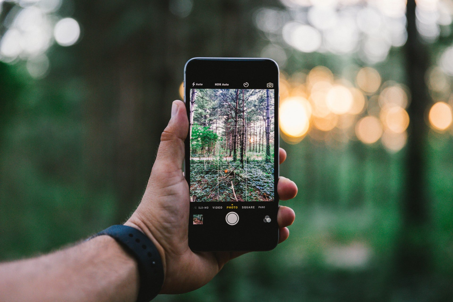 Fotenie s iPhonom v lese