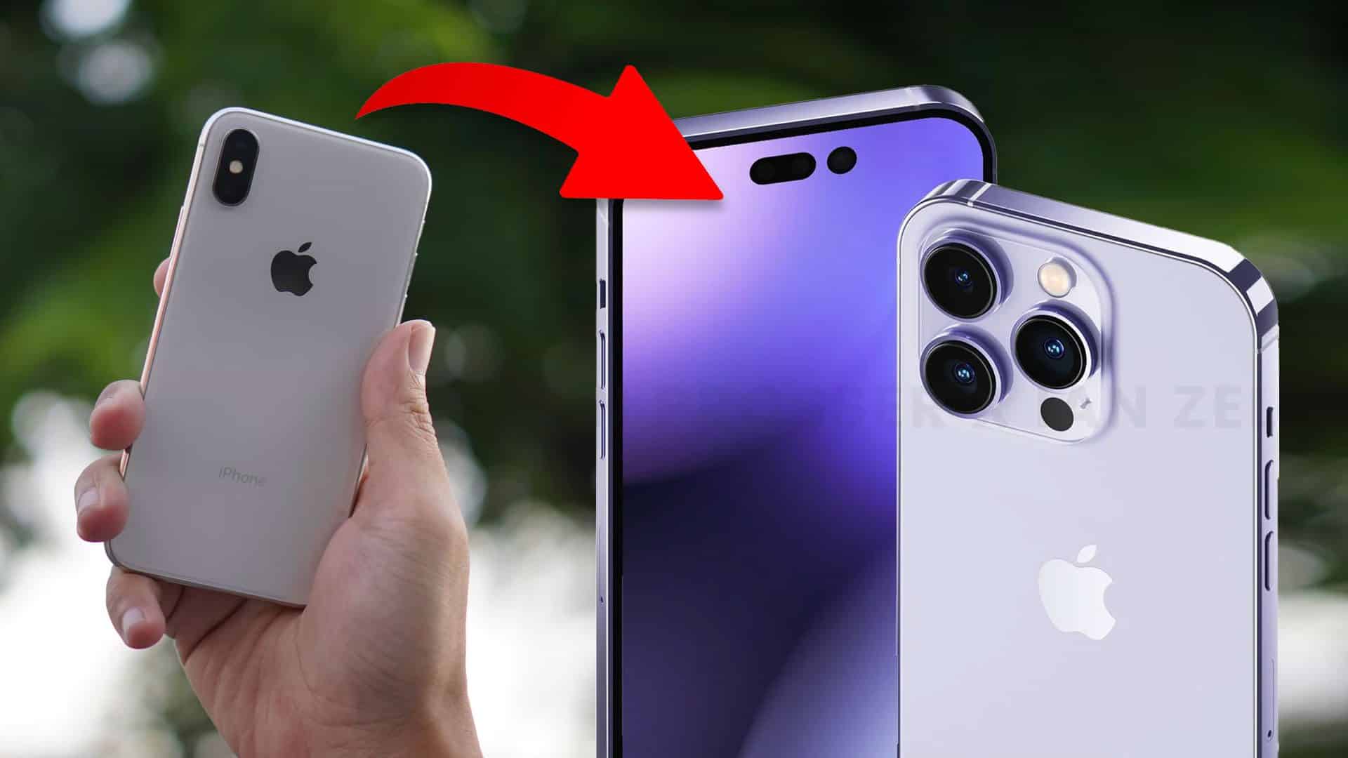 iPhone X z roku 2017 a iPhone 14 z roku 2022