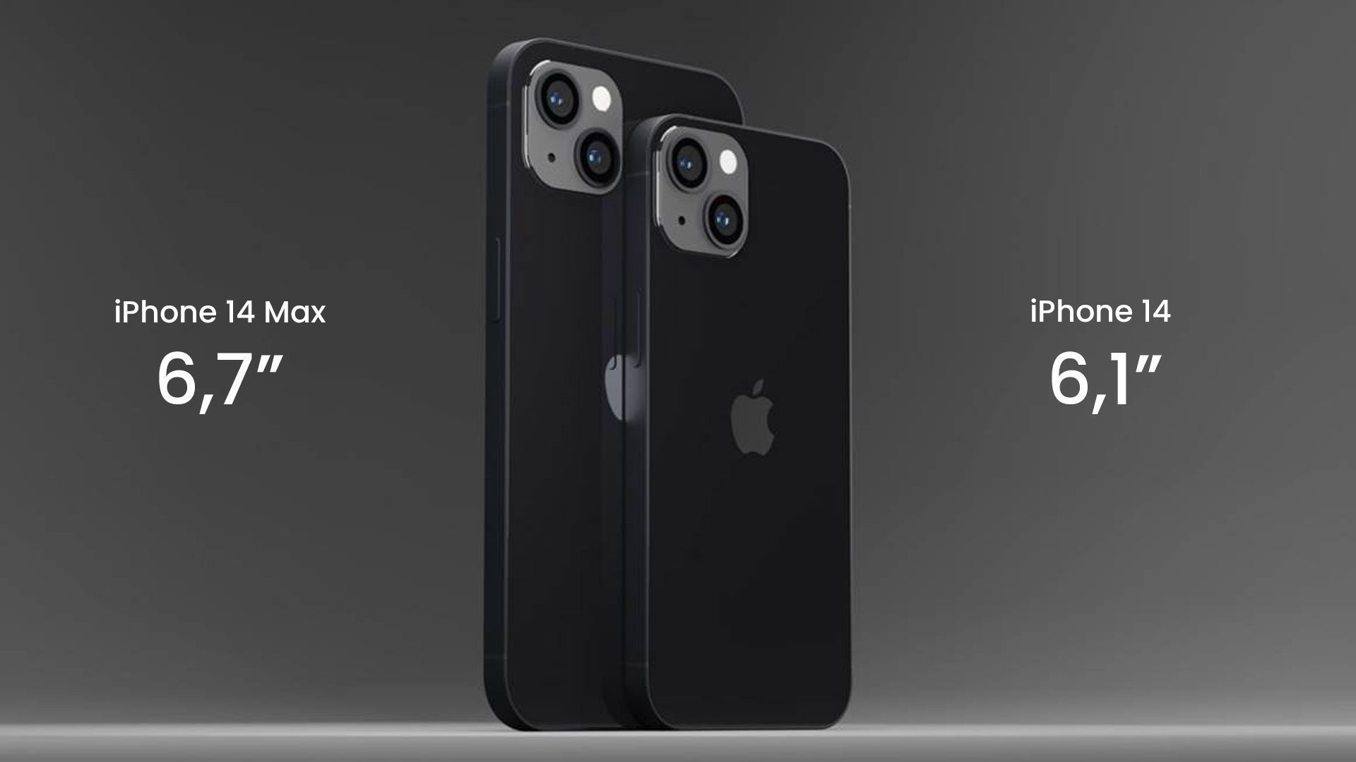 iPhone 14 Max a iPhone 14 v čiernej farbe