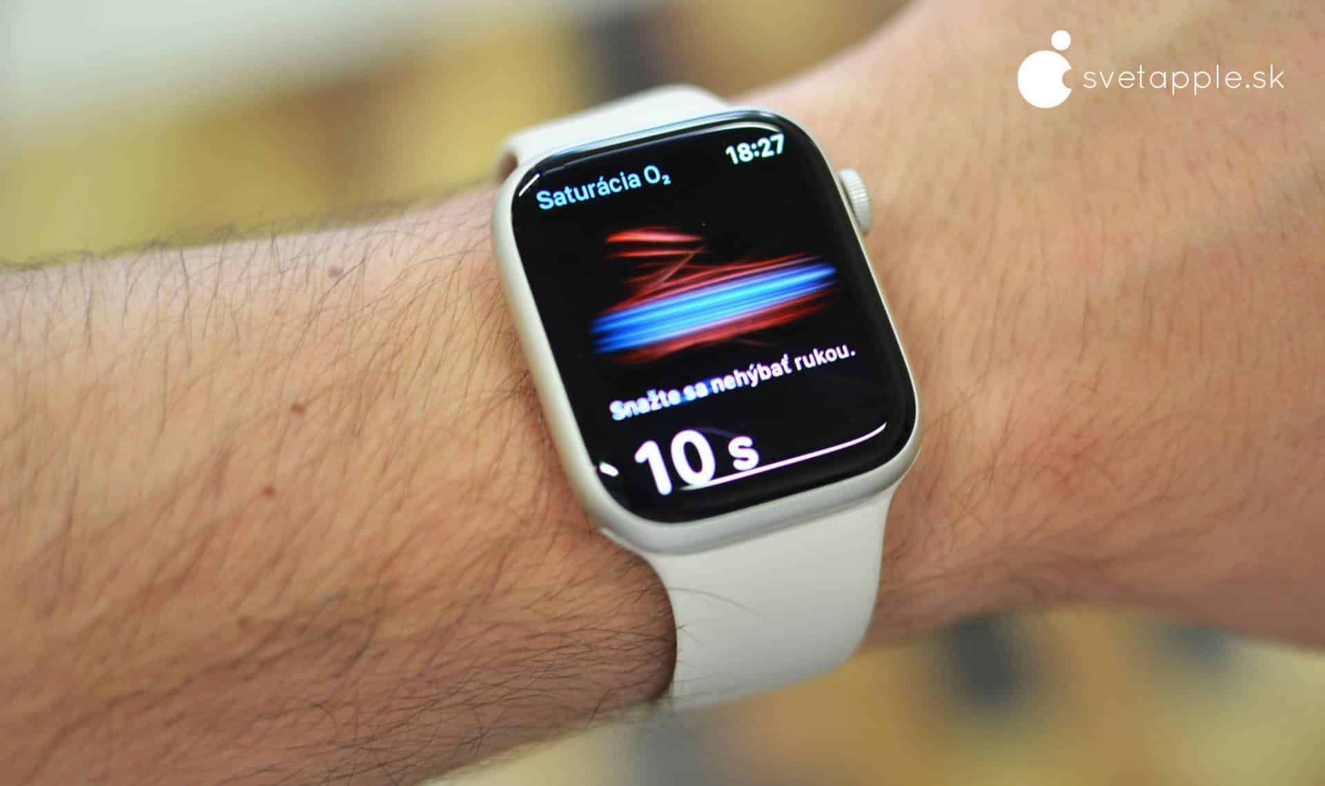 Apple Watch Series 7 meranie okysličovania krvi