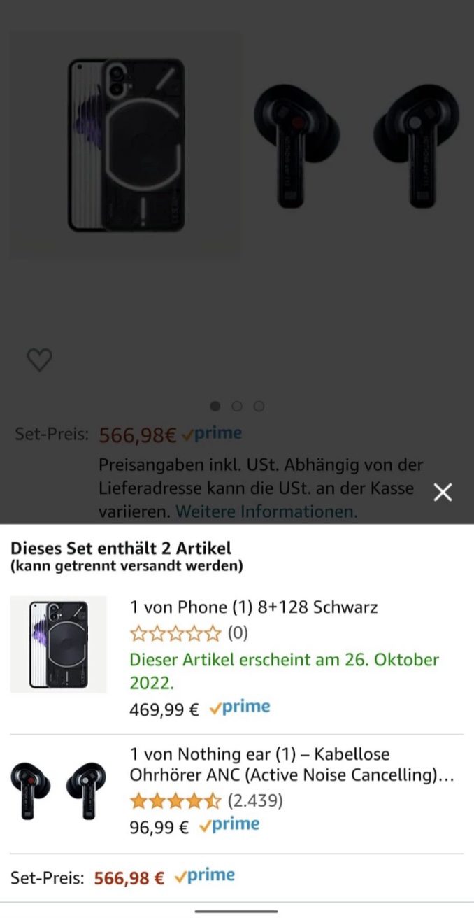 Európske ceny za Nothing Phone (1)