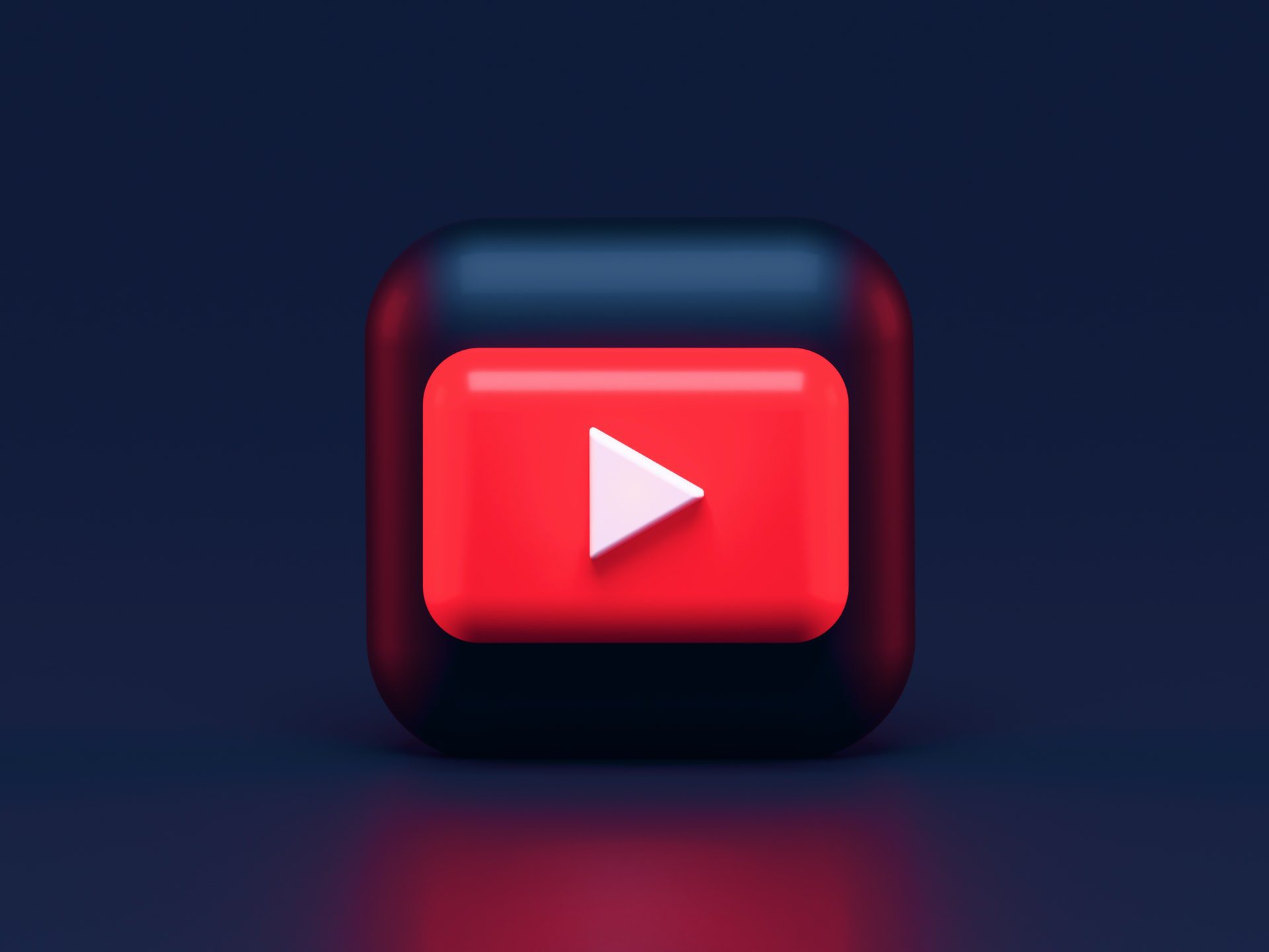 YouTube logo v 3D podobe
