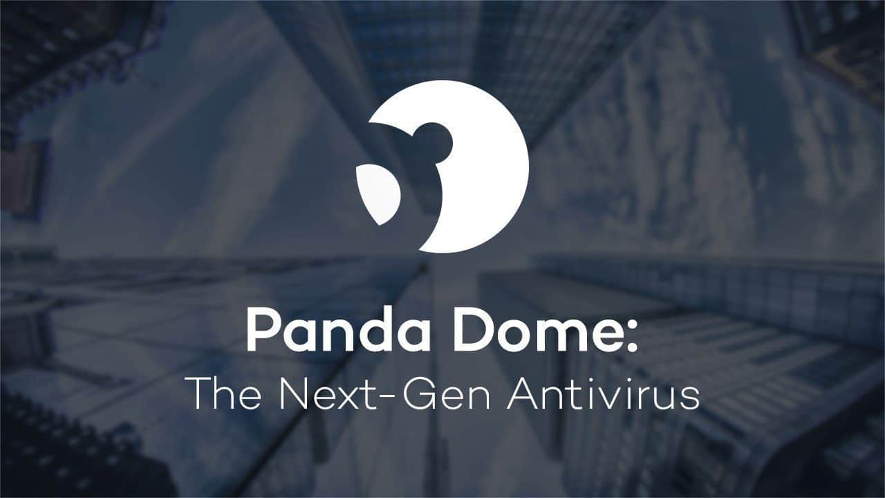 Panda Dome Antivirus na sivom pozadí