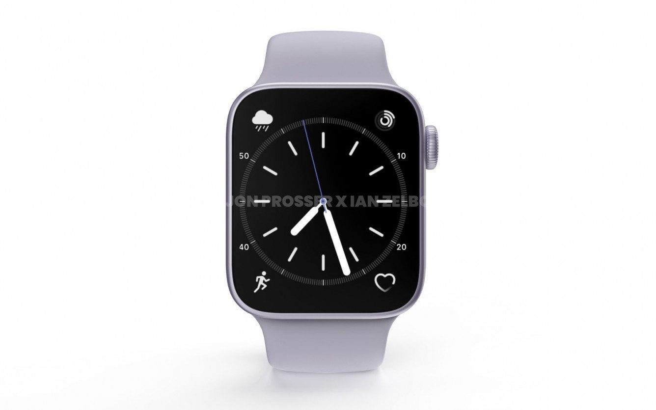 Apple Watch Series 8 alebo Apple Watch Pro. Záber spredu na displej
