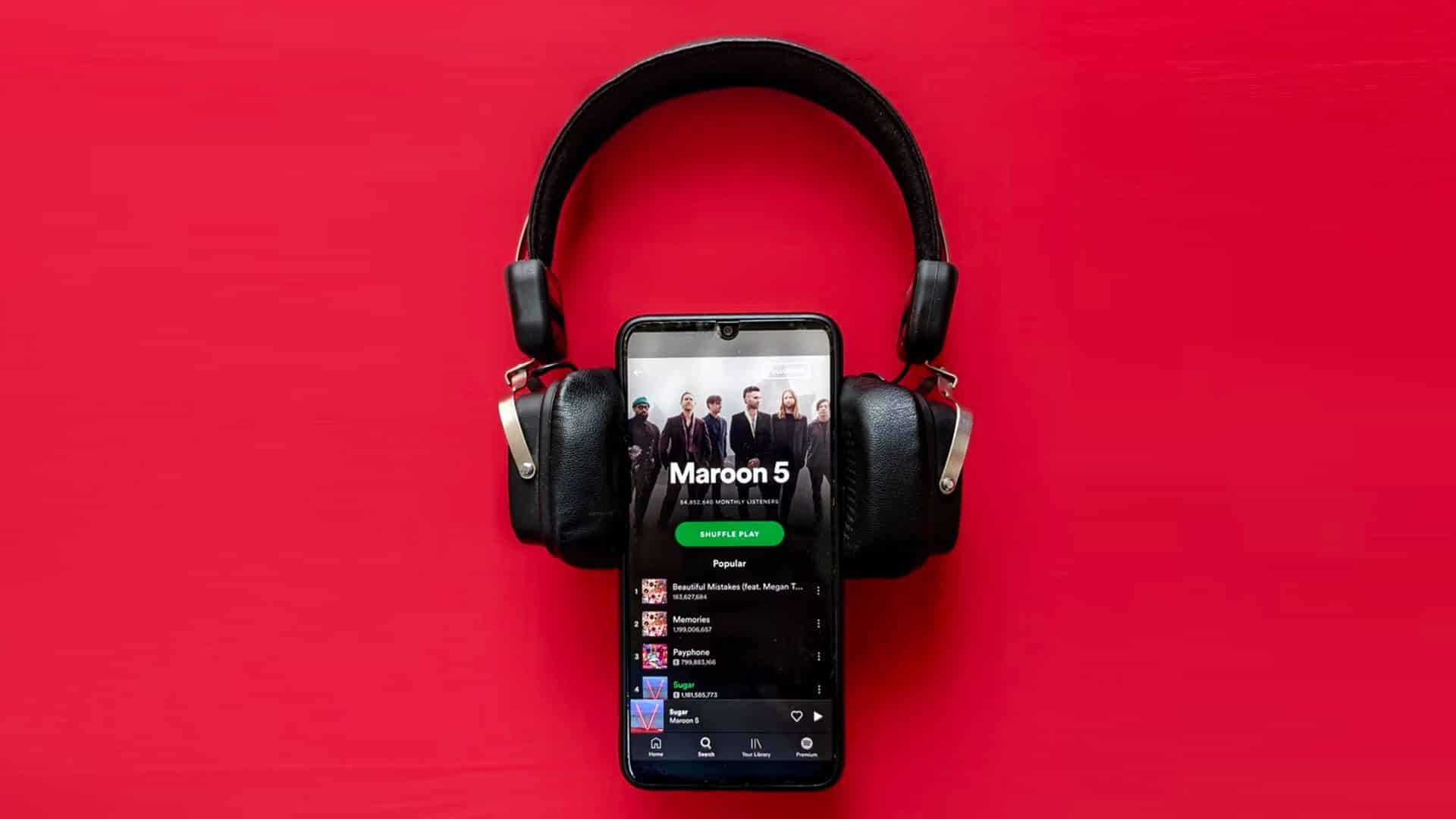 Spotify, smartfón s Androidom a slúchadlá