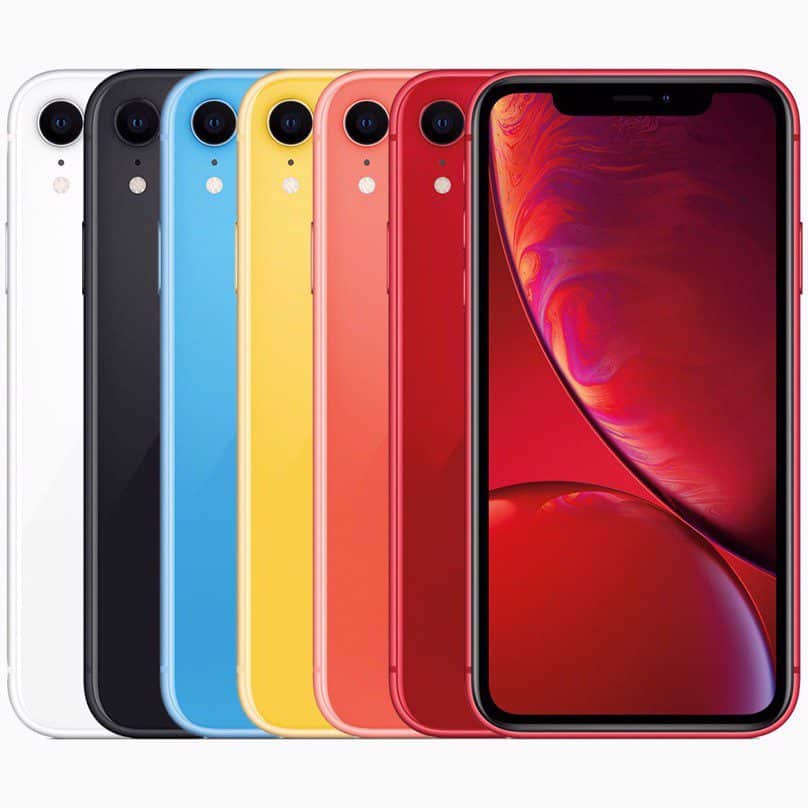 iPhone XR vo všetkých dostupných farebných variantoch