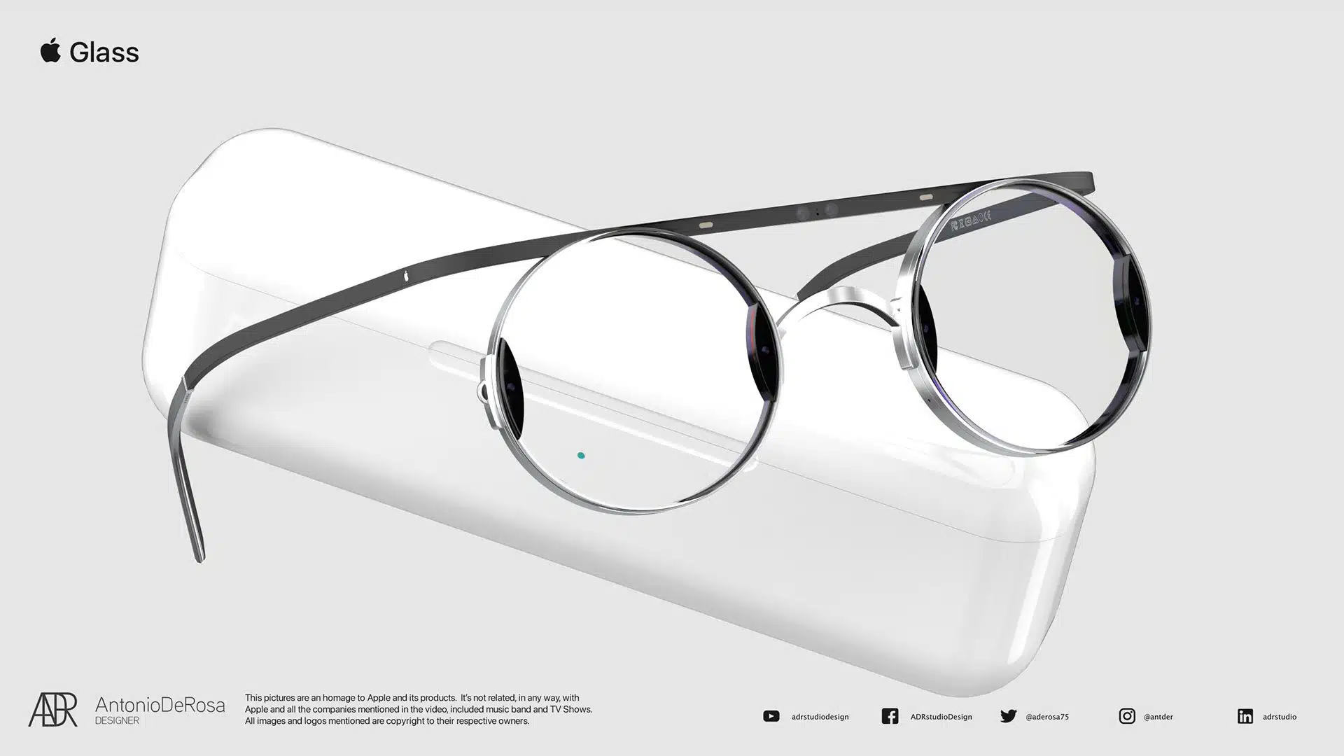 Apple okuliare budú strážiť zdravie. Firma z nich chce spraviť OSOBNÉHO trénera Rámik týchto Apple Glasses sa tiahne trochu netradičným spôsobom vo vrchnou časťou šošoviek. (foto: Antonio De Rosa)