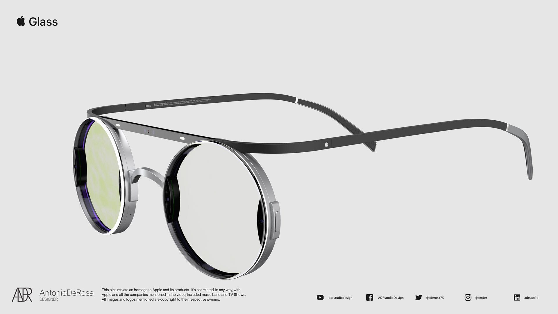 Koncept Apple Glasses pôsobí elegantným dojmom (foto: Antonio De Rosa)