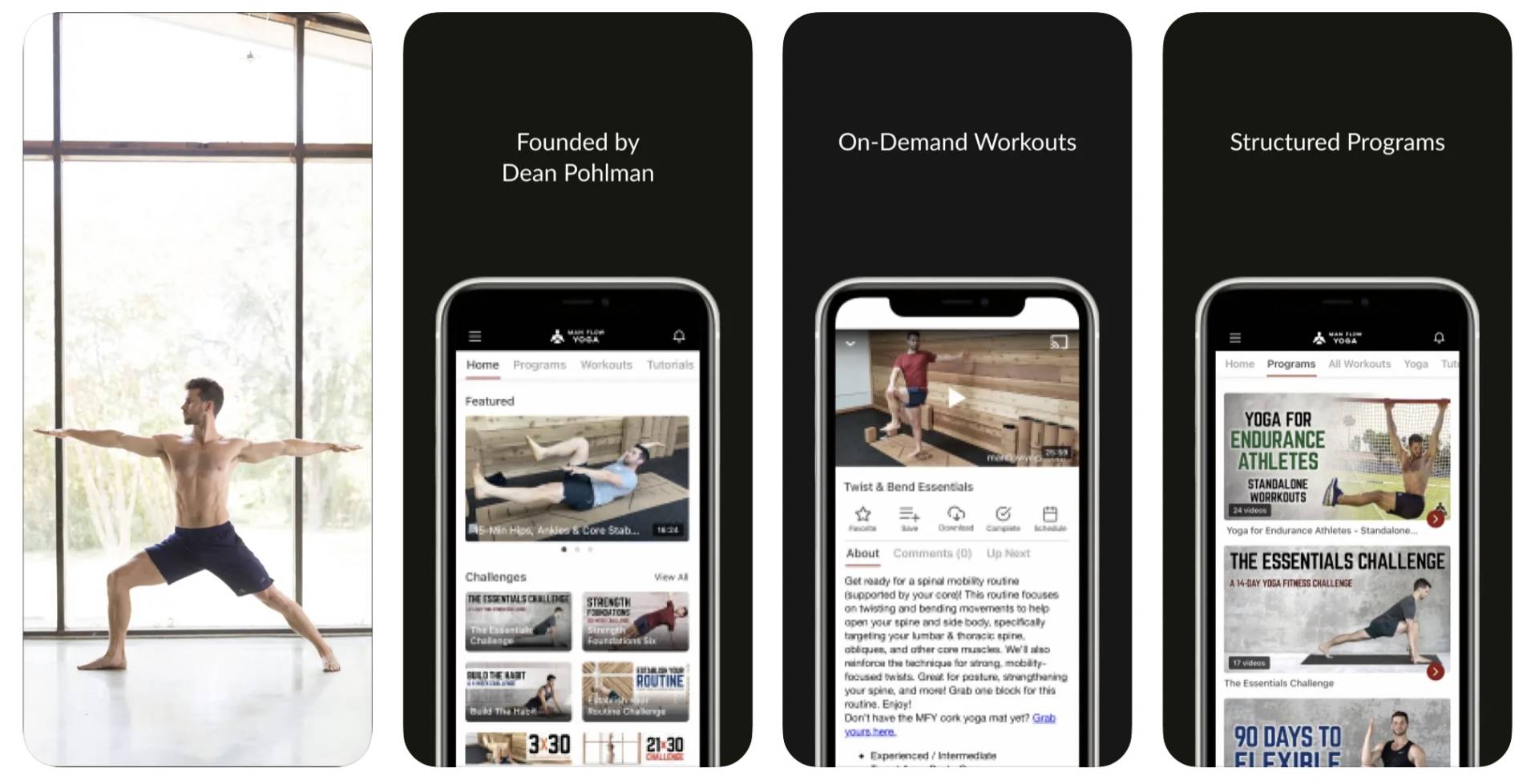 Aplikácia Men Flow Yoga pre iPhone a Android