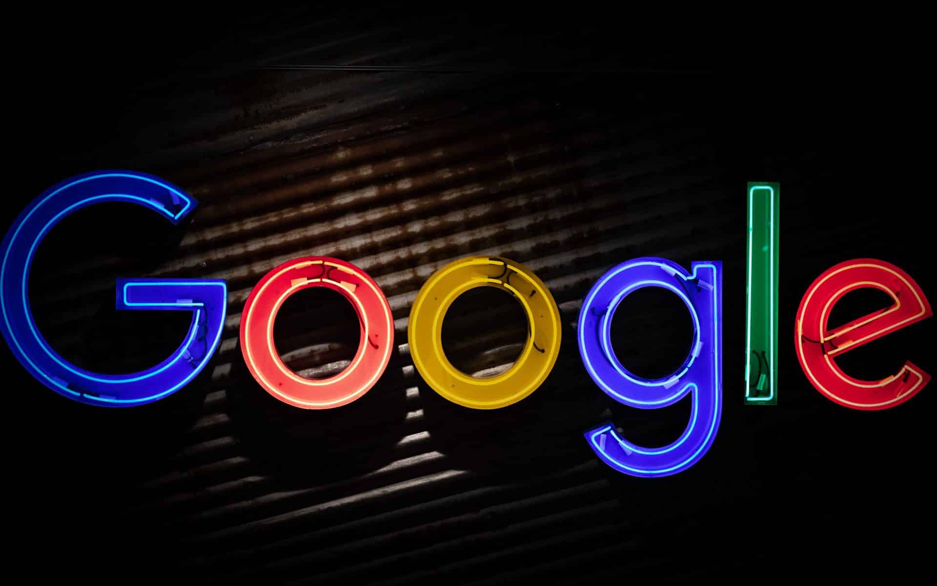Svietiace logo spoločnosti Google