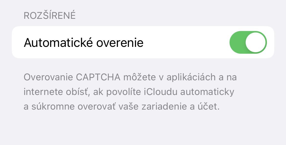 Automatické overovanie v systéme iOS 16